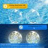 2 Pack Outdoor Solar Pool Lights, LED Light Up Balls with Remote, 3200K Warm Glow, 3 Lighting Modes & 4-Level Brightness& Auto On at Dusk, IP68 Waterp