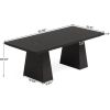 63-Inch Executive Desk, Large Office Computer Desk with Double Pedestal, Modern Simple Workstations Writing Table Conference Table