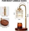 Candle Warmer Lamp with Dimmer and Timer,Home Decor Lamp for Scented Jar,Antique Brass Electric Wax Melt Warmer,Mother's Day/Birthday/Christmas Gifts