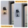 20'' Outdoor Wall Light, Porch Light Outdoor Wall Sconce Lantern, 2-Light Modern Black Exterior Lighting Fixture Wall Mount, Outside Light for House G