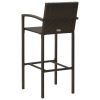 Brown Rattan Bar Stools Set of 2