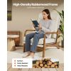 Accent Chair, High Back Mid Century Modern Armchair with Solid Wood Frame and Non-Slip Legs, Upholstered Leisure Chair with Linen Fabric and 5.3 in Th