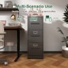 3 Drawer File Cabinet with Lock Metal Vertical File Cabinet Office Home, A4 Legal/Letter Size Narrow File Cabinet Locked,Assembly Required