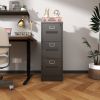 3 Drawer File Cabinet with Lock Metal Vertical File Cabinet Office Home, A4 Legal/Letter Size Narrow File Cabinet Locked,Assembly Required