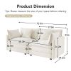 2 Seater Loveseat and Chair Set, 2 Piece Sofa & Chair Set, Loveseat and Accent Chair , 2-Piece Upholstered Chenille Sofa Living Room Couch Furniture(1