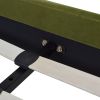 Aspen Vertical Tufted Headboard Platform Bed Set, King, Olive Green Performance Velvet