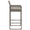 Grey Rattan Garden Bar Stool