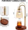 Antique Brass Candle Warmer Lamp WithTimer and Dimmer,Fragrance Electric Wax Melt Warmer with 2 Bulbs,Scented Jar Lamp,Mother's Day/Birthday/Christmas