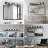 40" Modern 6-Light LED Vanity Light - Sleek Bathroom Wall Fixture, Iron & Acrylic, Dimmable & Energy-Efficient, Ideal for Mirror Lighting