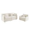 2 Seater Loveseat and Chair Set, 2 Piece Sofa & Chair Set, Loveseat and Accent Chair , 2-Piece Upholstered Chenille Sofa Living Room Couch Furniture(1