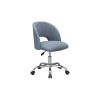Fabric Upholstered Open Back Office Chair, Grey for Teens and Adults
