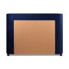 Brooklyn King Tufted Panel Bed Headboard and Footboard Set, Navy Blue Velvet
