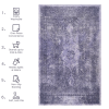 MAVAL Anthracite Washable Rug 120*96 inch inch Area Rug (Anthracite, 120*96 inch)