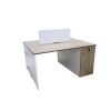 White Melamine Office Workstation Desk