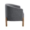 Style Comfort Accent Chair Gray Upholstery Durable Frame Solid Wood Legs Contemporary Living Room Furniture 1pc