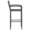Brown Rattan Bar Stools Set of 2