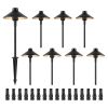 8 Pack Low Voltage Landscape Path Lights, 3W 210LM 12V-24VAC/DC Outdoor LED Pathway Lighting, 3000K Warm White Walkway Lights with Quick Connectors, I