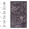 3x5 Area Rug, Washable Rug, Low-Pile, Non-Slip, Non-Shedding, Foldable, Kid & Pet Friendly - Area Rugs for living room, bedroom, kitchen, dining room