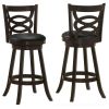 Cappuccino Swivel Bar Height Stool (Set of 2)