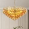 37" Gold Smoke Glass 14-Light Chandelier