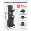 Outdoor Water Fountain, 49.61 in Height Fountain and Waterfall, 5-Tier Floor Standing Jar-Shaped Cascading Fountains with LED Light and Pump, for Outd