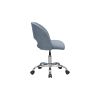 Fabric Upholstered Open Back Office Chair, Grey for Teens and Adults