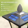 63" Solar Lamp Post Lights 2 Pack, Waterproof LED Solar Light Posts with Planter, Black