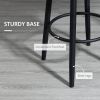 Bar Height Bar Stools Set of 2, Modern 360° Swivel Kitchen Chairs with Steel Legs and Footrest, 29.5 Inch Seat Height Upholstered Barstools for Kitche