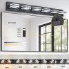 40" Modern 6-Light LED Vanity Light - Sleek Bathroom Wall Fixture, Iron & Acrylic, Dimmable & Energy-Efficient, Ideal for Mirror Lighting