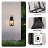 20'' Outdoor Wall Light,2-Pack Porch Light Outdoor Wall Sconce Lantern, 2-Light Modern Black Exterior Lighting Fixture Wall Mount, Outside Light for H
