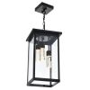 5CCT LED Outdoor Pendant Light 3 Light Black