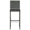 Bar Stool Set of 2 Gray