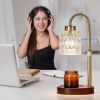 Candle Warmer Lamp with Dimmer and Timer,Home Decor Lamp for Scented Jar,Antique Brass Electric Wax Melt Warmer,Mother's Day/Birthday/Christmas Gifts