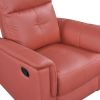 Red Leather Upholstered Swivel Glider Reclining Chair Luxury Living Room Furniture Comfort Chair 1pc Plush Comfort