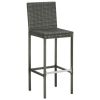 Bar Stool Set of 2 Gray