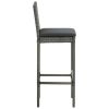 Bar Stool Set of 2 Gray