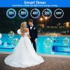 2 Pack Outdoor Solar Pool Lights, LED Light Up Balls with Remote, 3200K Warm Glow, 3 Lighting Modes & 4-Level Brightness& Auto On at Dusk, IP68 Waterp