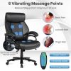 PU Leather Massage Office Chair with Thick Foam Cushion