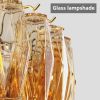 37" Gold Smoke Glass 14-Light Chandelier