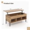 Lift Top Coffee Table with Metal Legs