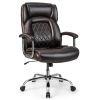 1PC Height Adjustable Big and Tall Office Chair Computer Desk Chair with Metal Base