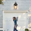 21"(H) 2-Pack Outdoor Wall Lantern Light – Modern Black Metal & Clear Glass Sconce for Porch, Patio, and Garden Lighting (Bulb Not Included)