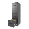 4 Drawer File Cabinet with Lock Metal Vertical File Cabinet Office Home, A4 Legal/Letter Size Narrow File Cabinet Locked,Assembly Required