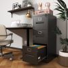3 Drawer File Cabinet with Lock Metal Vertical File Cabinet Office Home, A4 Legal/Letter Size Narrow File Cabinet Locked,Assembly Required