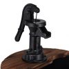 2 Tier Wooden Barrel Water Fountain with Pump