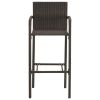 Brown Rattan Bar Stools Set of 2