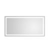 (ONLY FOR PICKUP) 72 in. W x 36 in. H Black Framed LED Single Bathroom Vanity Mirror in Polished Crystal Bathroom Vanity LED Mirror with 3 Color Light