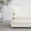 Modern Sofa Couch, 3 Piece Set Extra Deep Seat Sectional Sofa for Living Room, Oversized Sofa, 3 Seat Sofa, Loveseat and Single Sofa, White Chenille