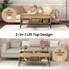 Lift Top Coffee Table with Metal Legs