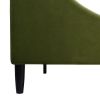 Aspen Vertical Tufted Headboard Platform Bed Set, King, Olive Green Performance Velvet